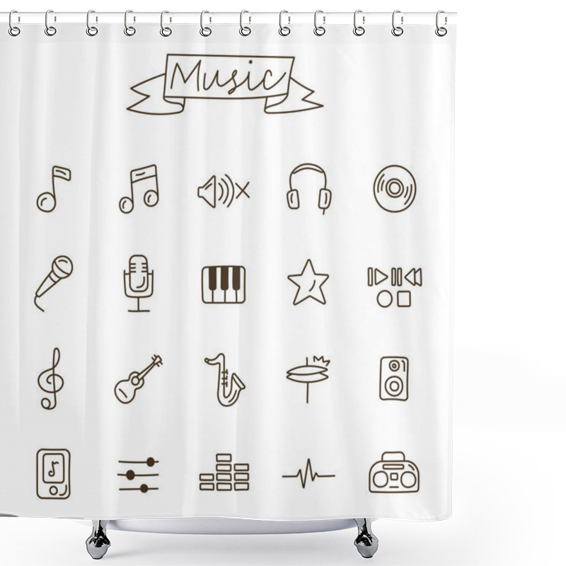 Personality  IconsMusic Shower Curtains