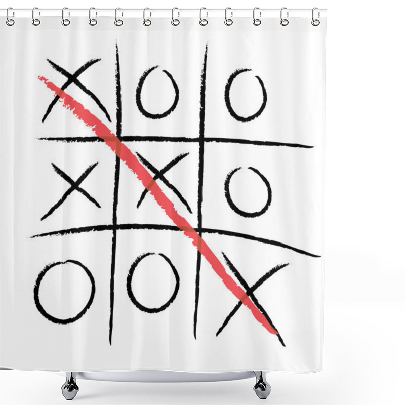 Personality  Tic-tac-toe Winning Shower Curtains