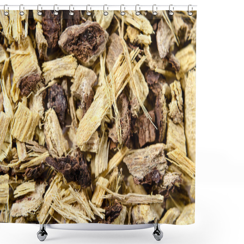 Personality  Licorice Root As An Abstract Background Shower Curtains