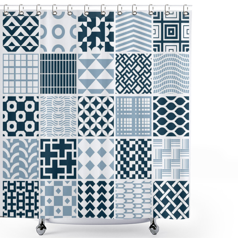 Personality  Graphic Ornamental Tiles Collection Shower Curtains