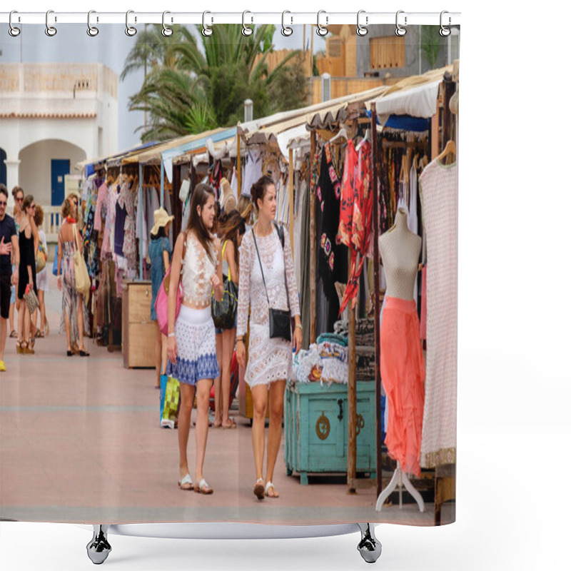 Personality  Mercadillo, Sa Savina, Formentera, Balearic Islands, Spain Shower Curtains