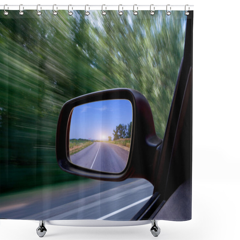 Personality  Blurred Action From Car At High Speed Shower Curtains