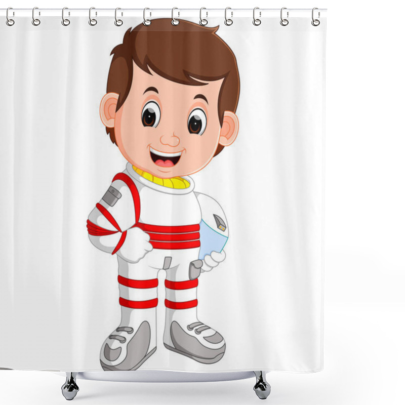 Personality  Cute Astronaut Cartoon Shower Curtains