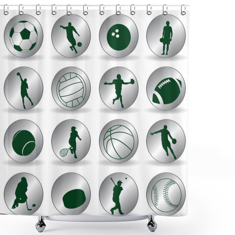 Personality  Sport Icons Shower Curtains