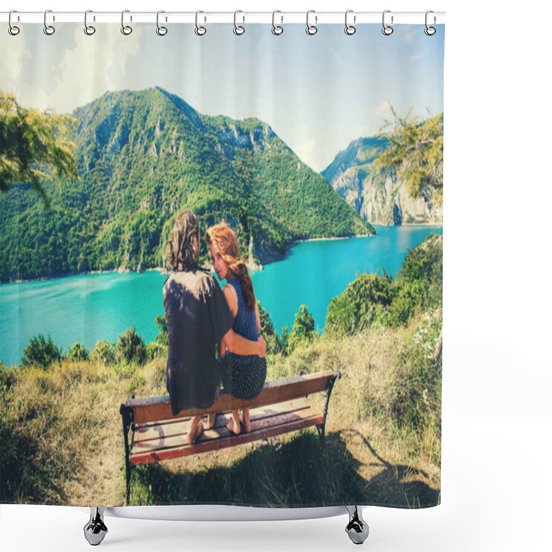 Personality  Piva Canyon In Montenegro - Nature Travel Background. Canyon In Pluzine Shower Curtains