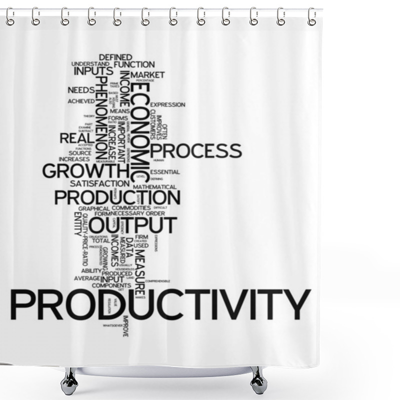 Personality  Word Cloud Productivity Shower Curtains