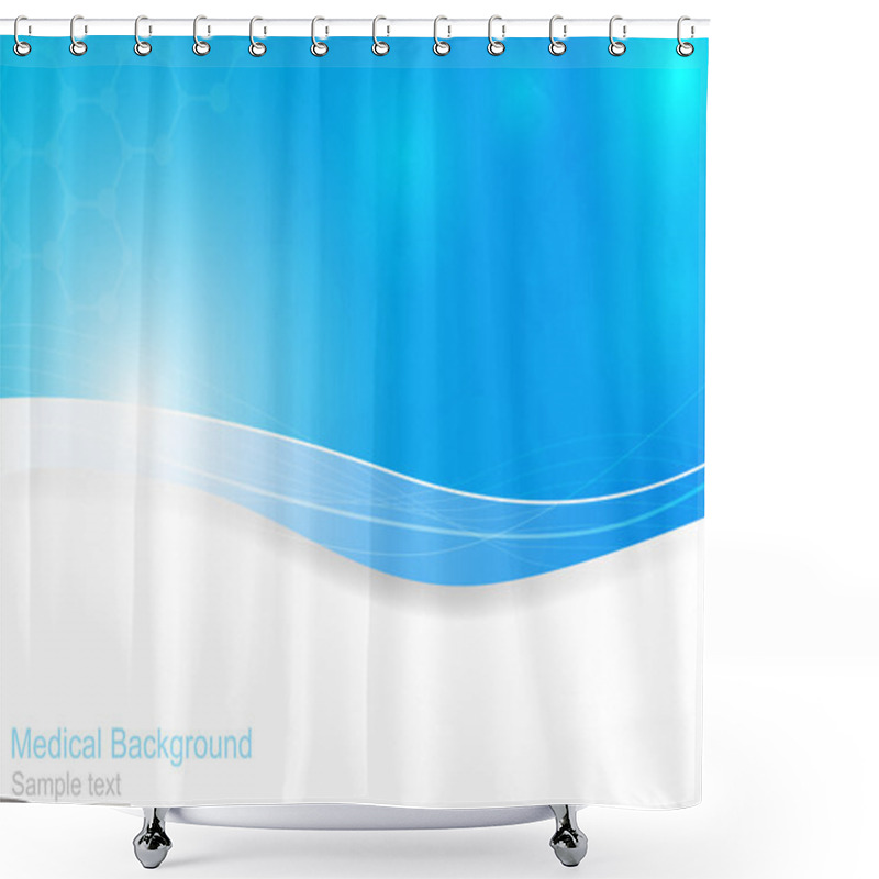 Personality  Abstract Molecules Medical Background Shower Curtains