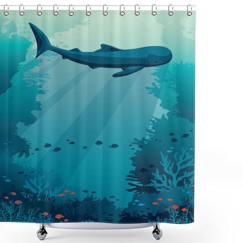 Personality  Underwater Sea - Whale Shark, Coral Reef And Fishes. Shower Curtains