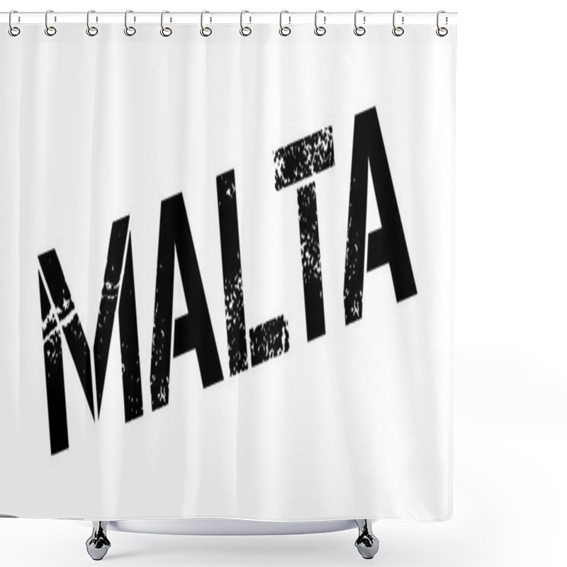 Personality  Malta Rubber Stamp Shower Curtains