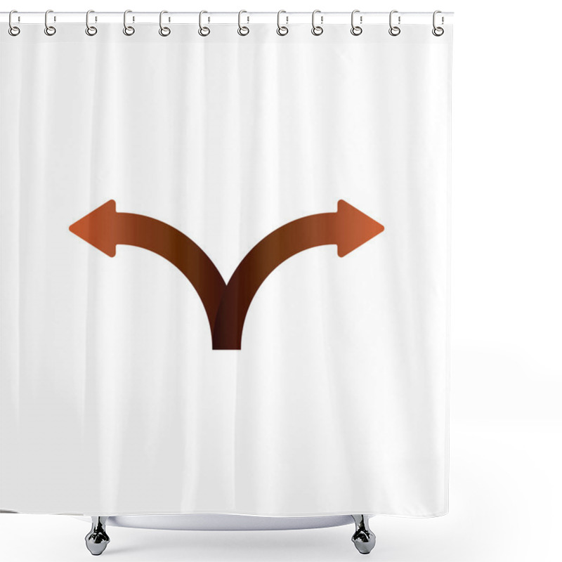 Personality  Two Splitting Arrows Shower Curtains