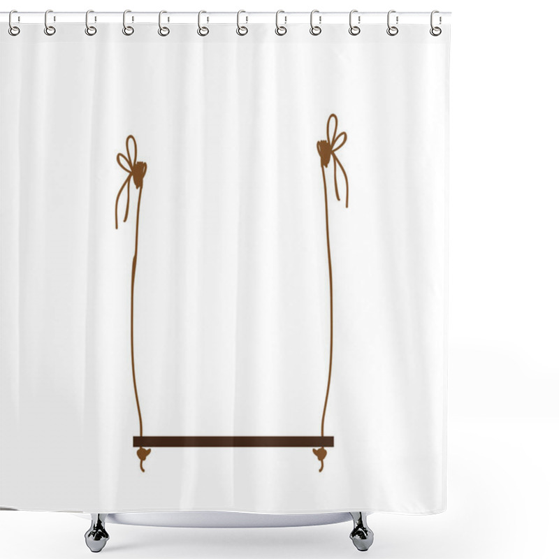 Personality  Tree Swing Icon Image Shower Curtains