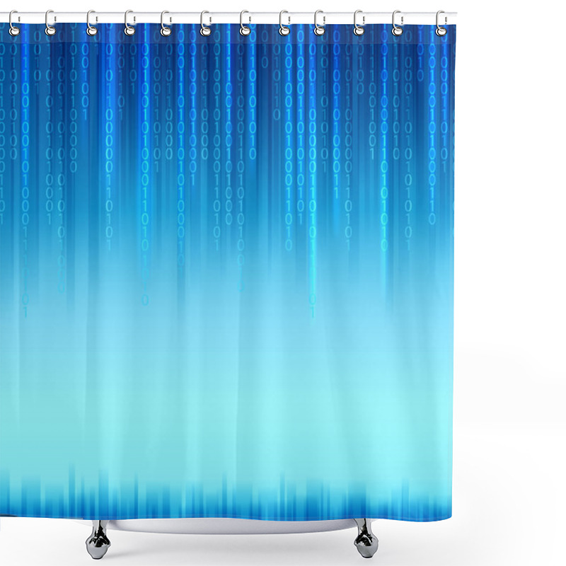 Personality  Abstract Binary Code Background. Shower Curtains