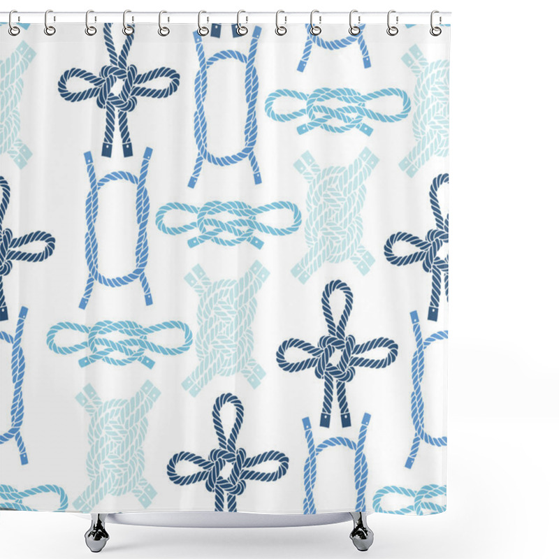 Personality  Pattern With Marine Knots Shower Curtains