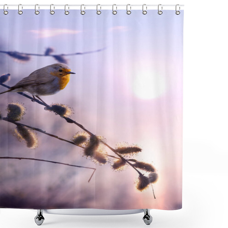 Personality  Art Beautiful Spring Morning Nature Background Shower Curtains