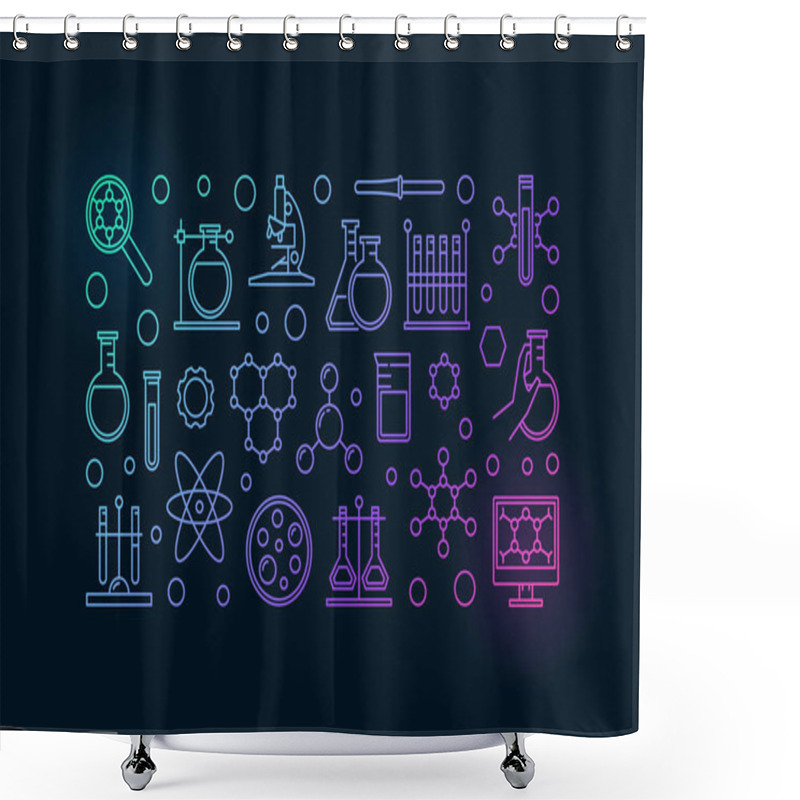 Personality  Chemistry Lab Illustration Shower Curtains