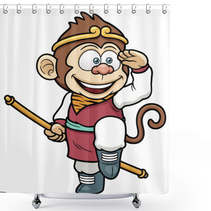 Personality  Monkey King Shower Curtains