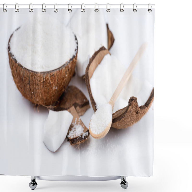 Personality  Organic Coconut With Shavings  Shower Curtains