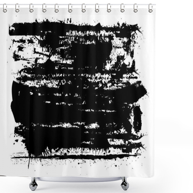 Personality  Black Grunge Banner Shower Curtains