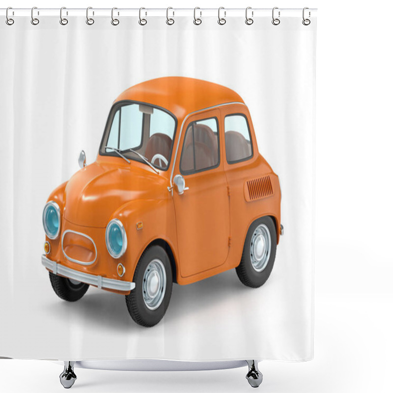 Personality  Car Retro Small Cartoon Bunchy Shower Curtains