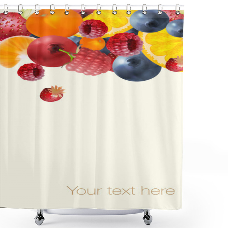 Personality  Tasty Fruits Vector Illustration   Shower Curtains