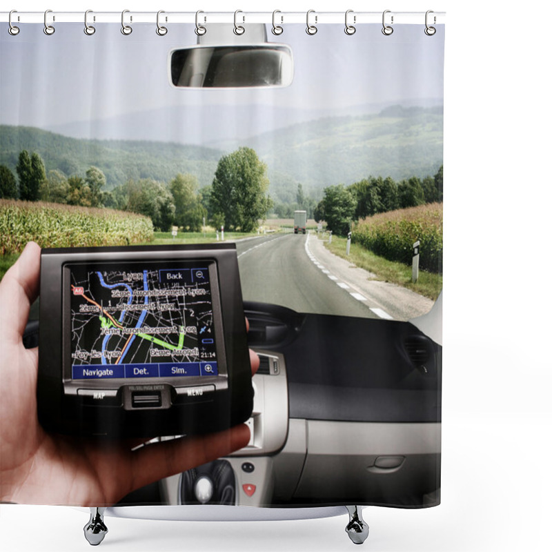 Personality  Gps Shower Curtains