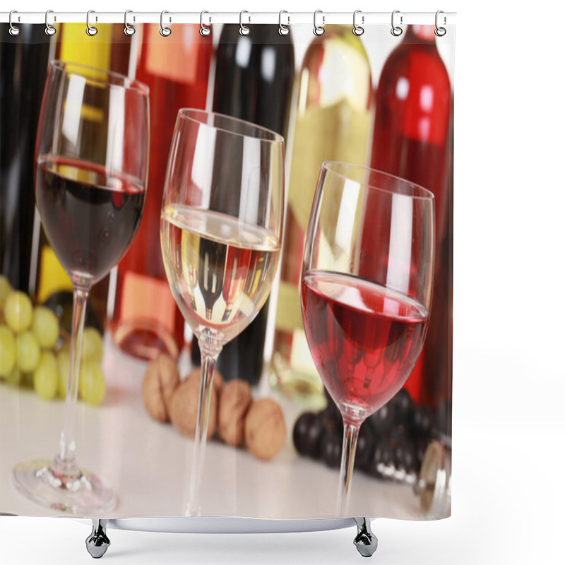 Personality  Different Wines Shower Curtains