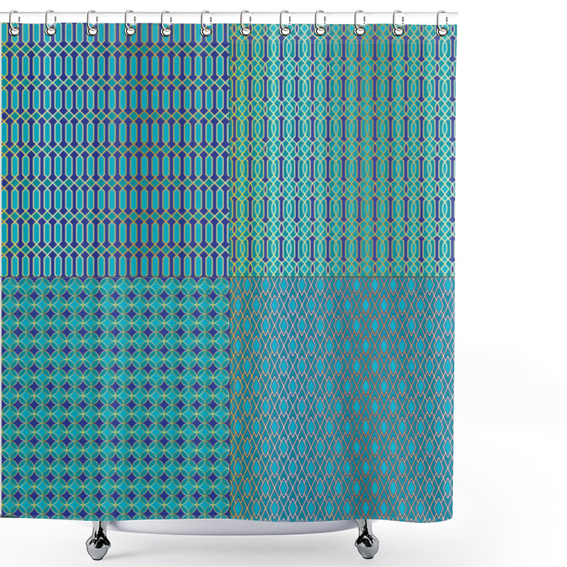 Personality  Tile Patterns Set Shower Curtains