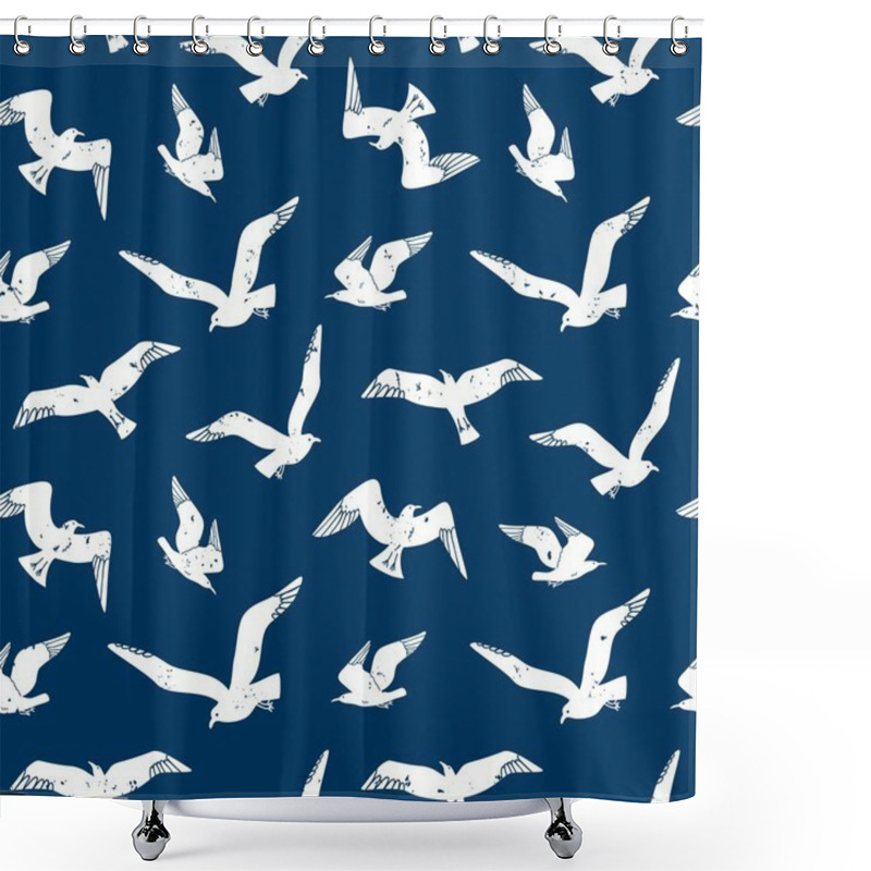 Personality  Sea Seamless Background Shower Curtains