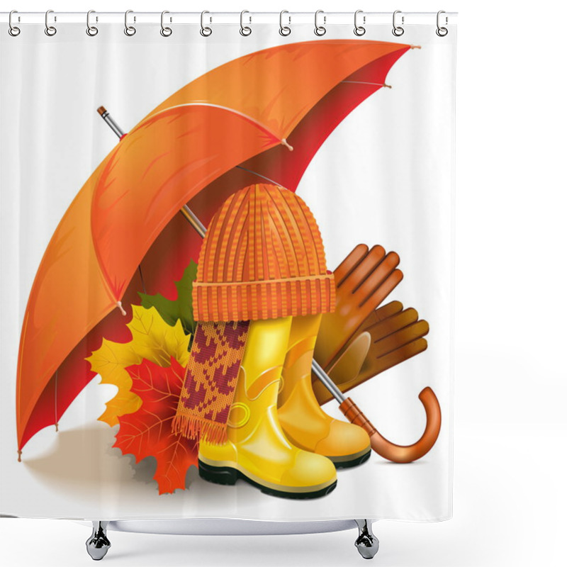 Personality  Vector Autumn Concept Shower Curtains