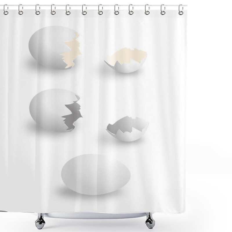 Personality  Broken Egg Shower Curtains