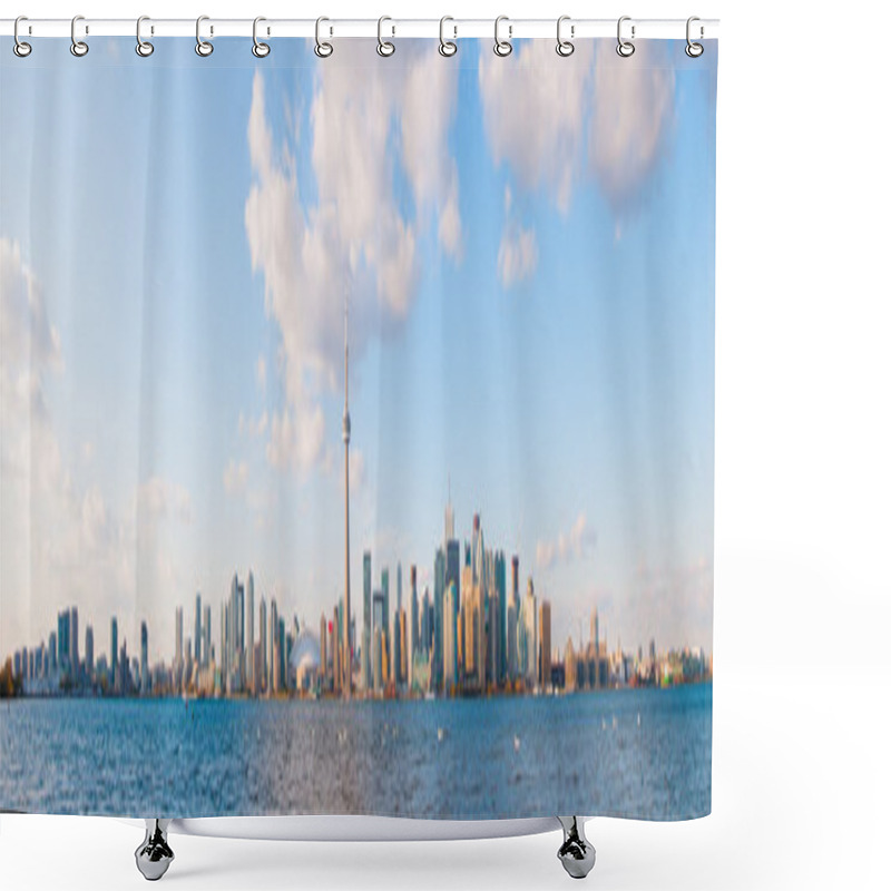 Personality  Toronto Skyline Panorama Shower Curtains