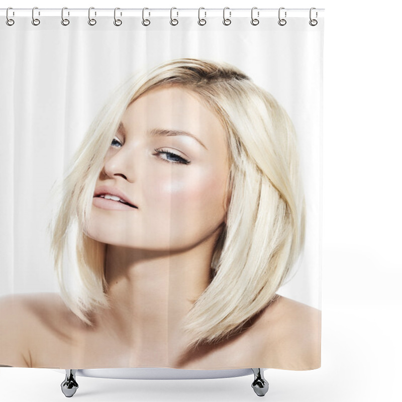 Personality  Blond Woman Shower Curtains