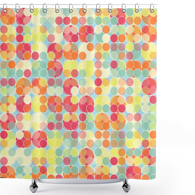 Personality  Mosaic Seamless Shower Curtains