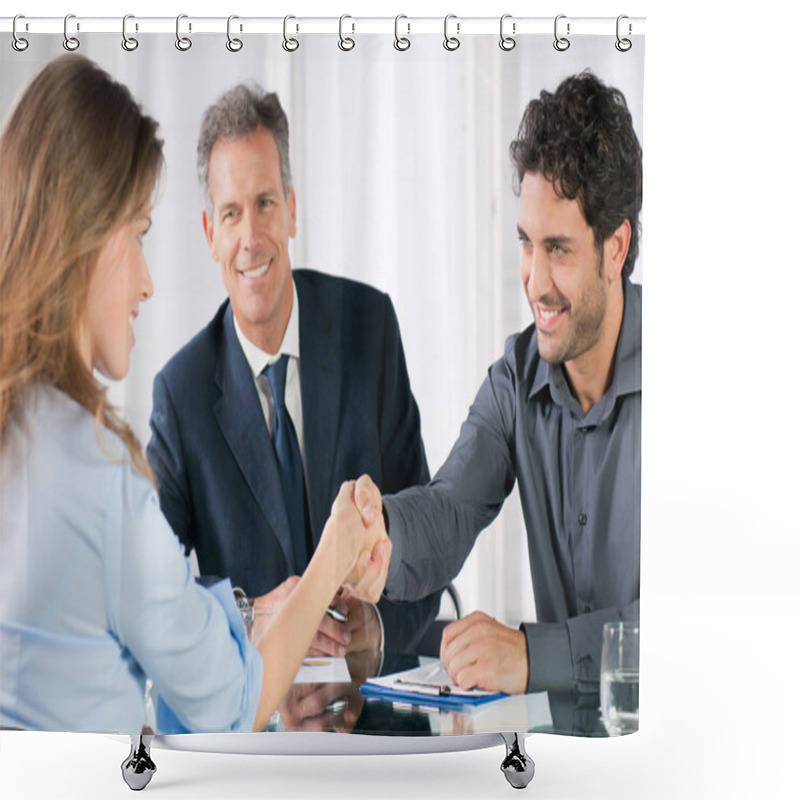 Personality  Successful Business Interview Shower Curtains