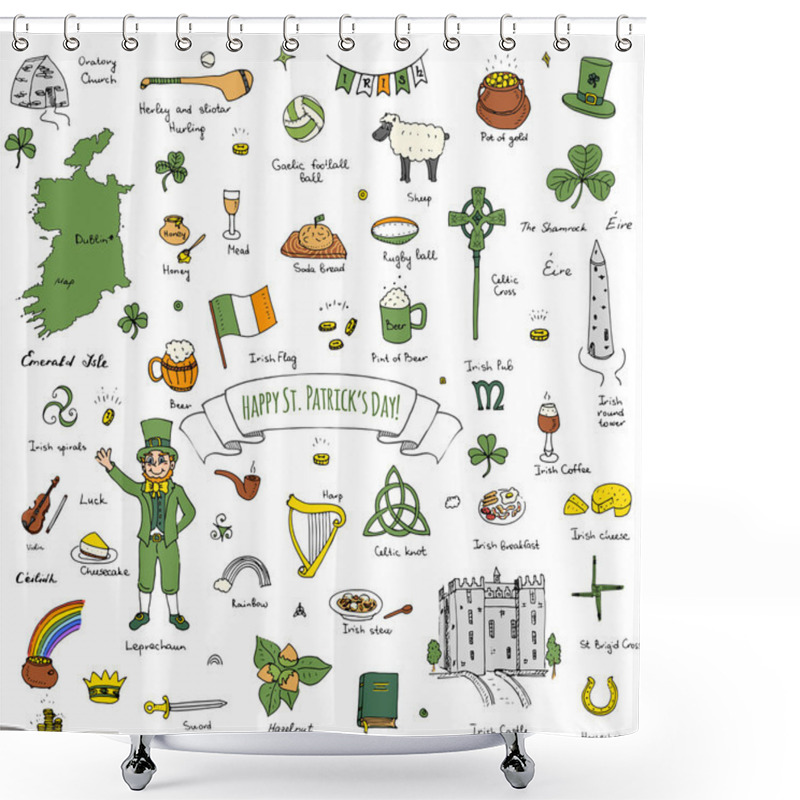 Personality  Happy St. Patrick's Day Shower Curtains