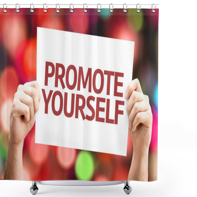 Personality  Promote Yourself Card Shower Curtains