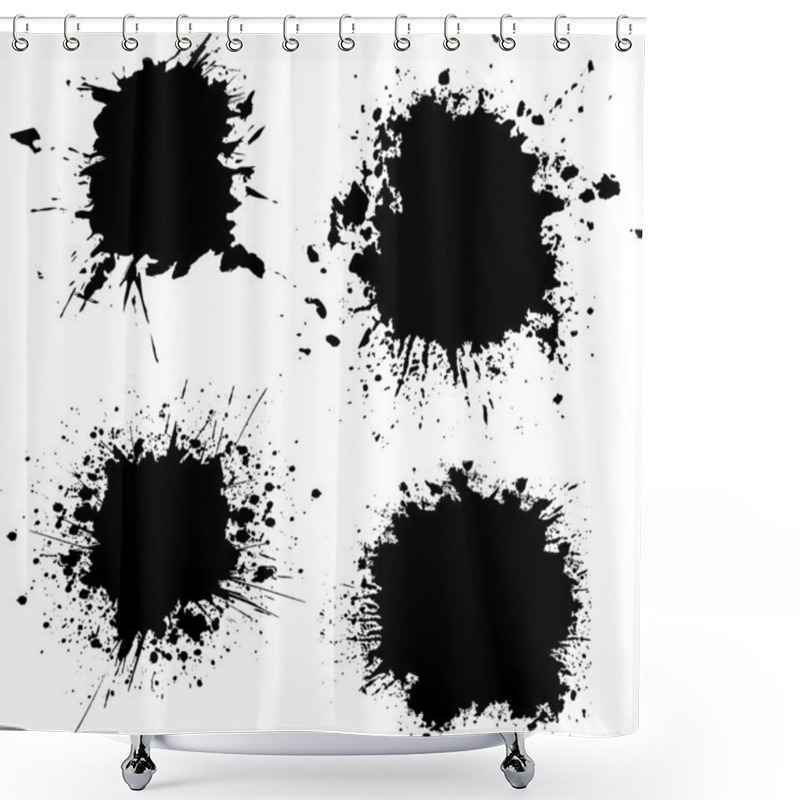 Personality  Splats And Drips Shower Curtains