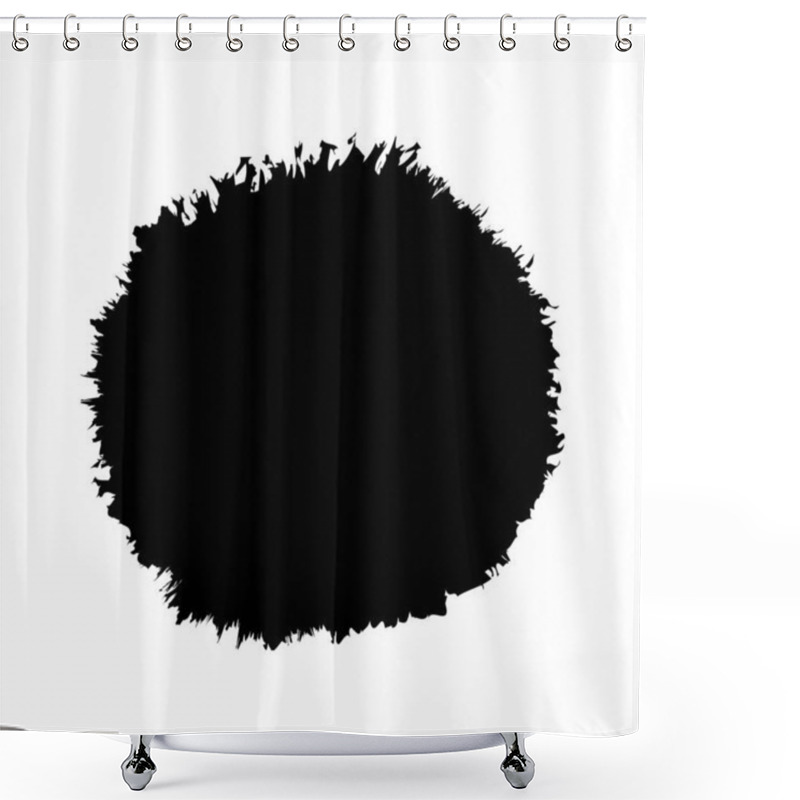 Personality  Circle Brush Marks, Stain Ink, Hand Drawn Paint, Artistic Brush Shower Curtains