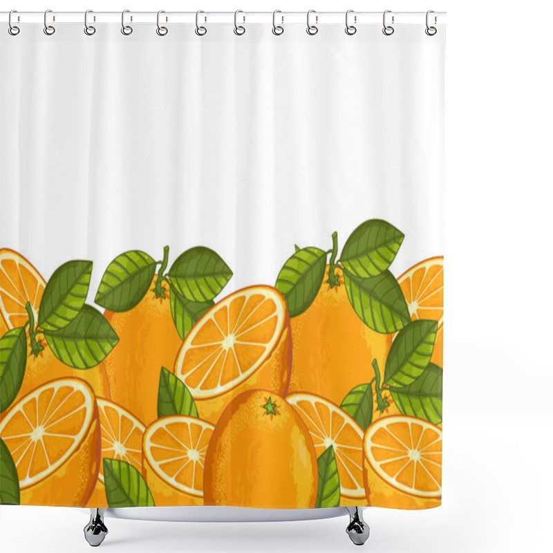 Personality  Orange Composition Isolated Shower Curtains