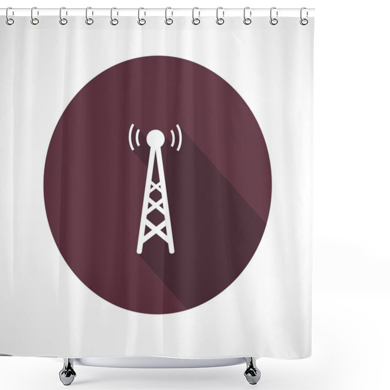 Personality  Radio Tower Icon Shower Curtains