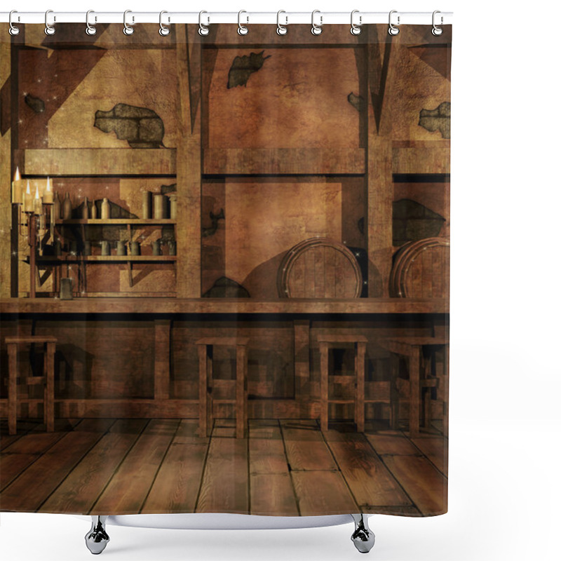 Personality  Fantasy Tavern Interior Shower Curtains