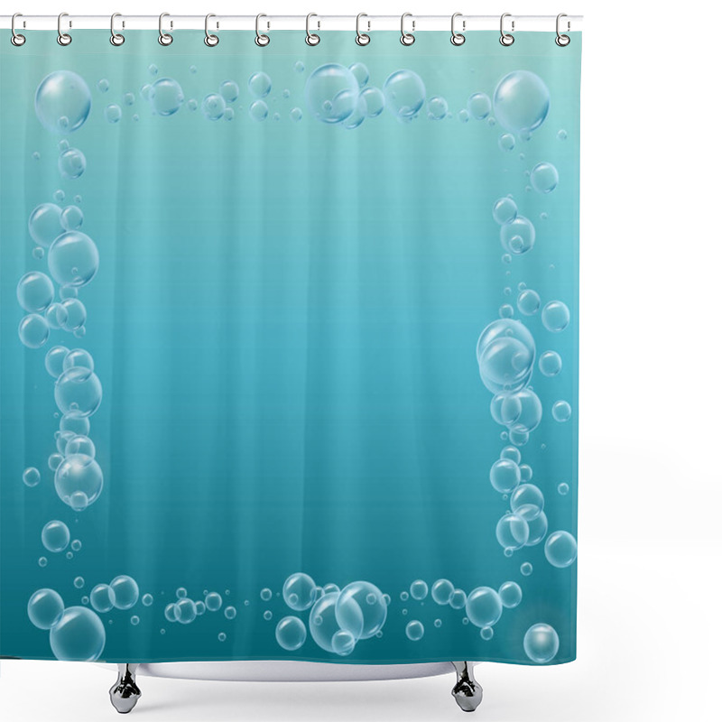 Personality  Transparent Soap Or Water Bubbles Background Shower Curtains