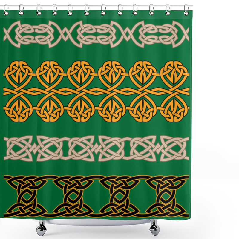 Personality  Celtic Embellishments And Ornaments Shower Curtains