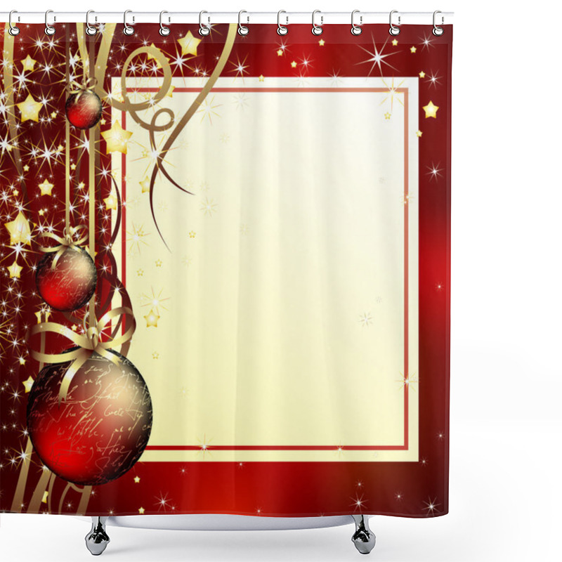 Personality  Christmas Background Shower Curtains