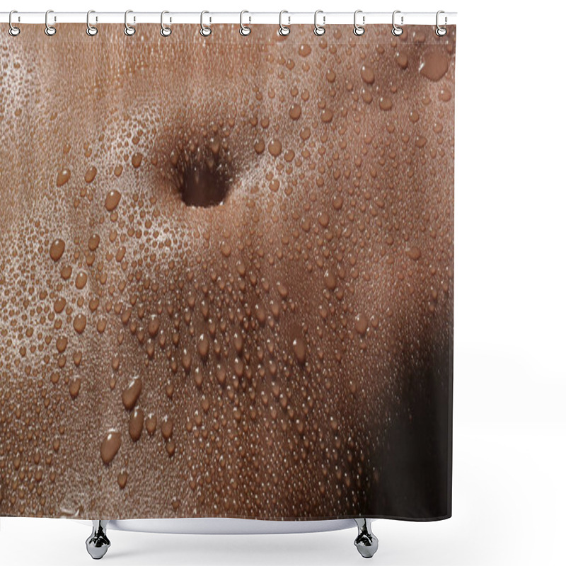 Personality  Bodyscape Of A Nude Wet Belly Shower Curtains