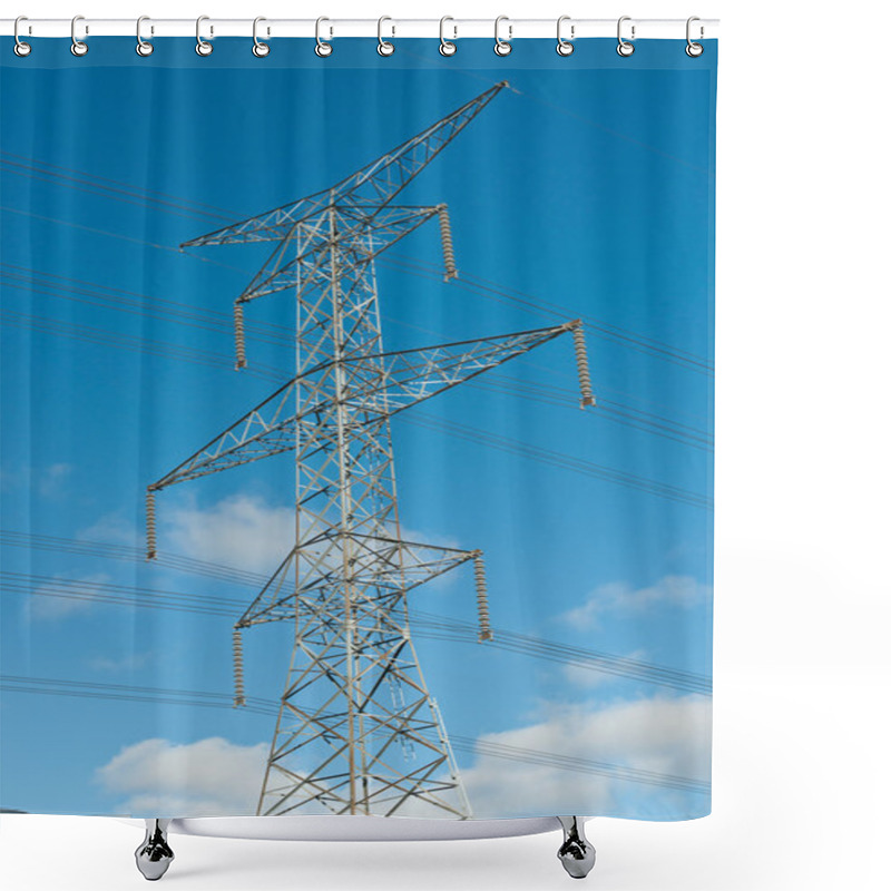 Personality  Electrical Transmission Tower (Electricity Pylon) Shower Curtains