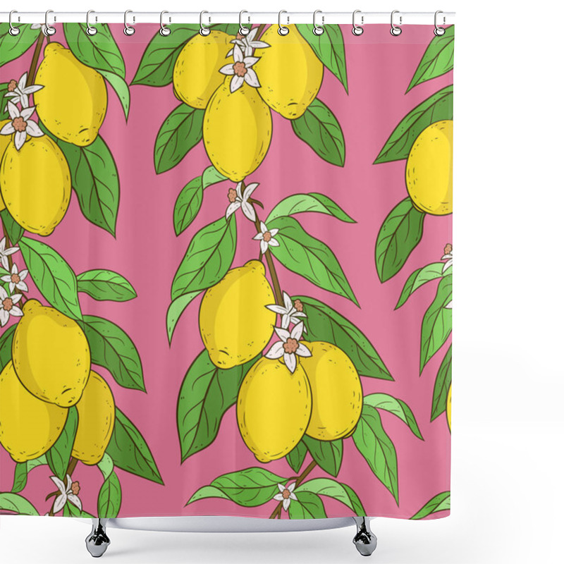 Personality  Seamless Pattern With Lemons. Shower Curtains