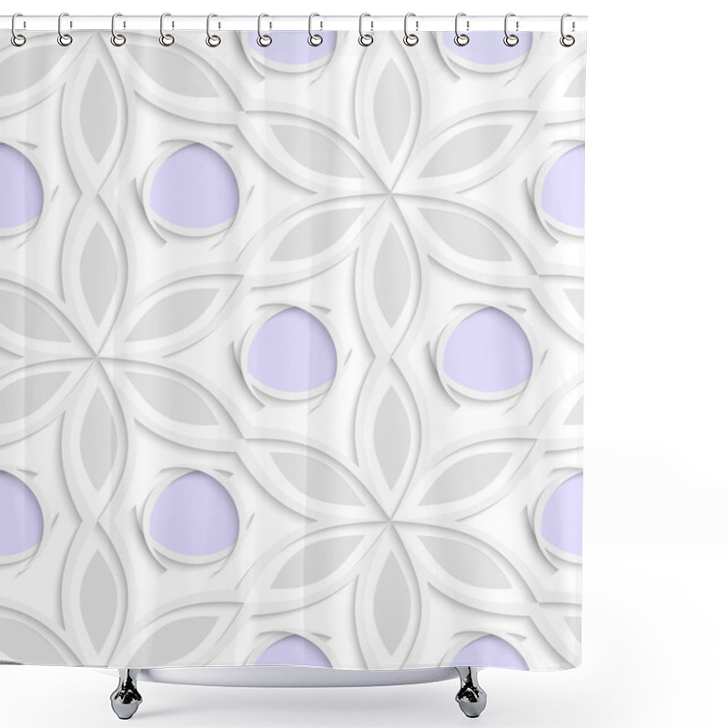 Personality  Floral With Purple Seamless Shower Curtains