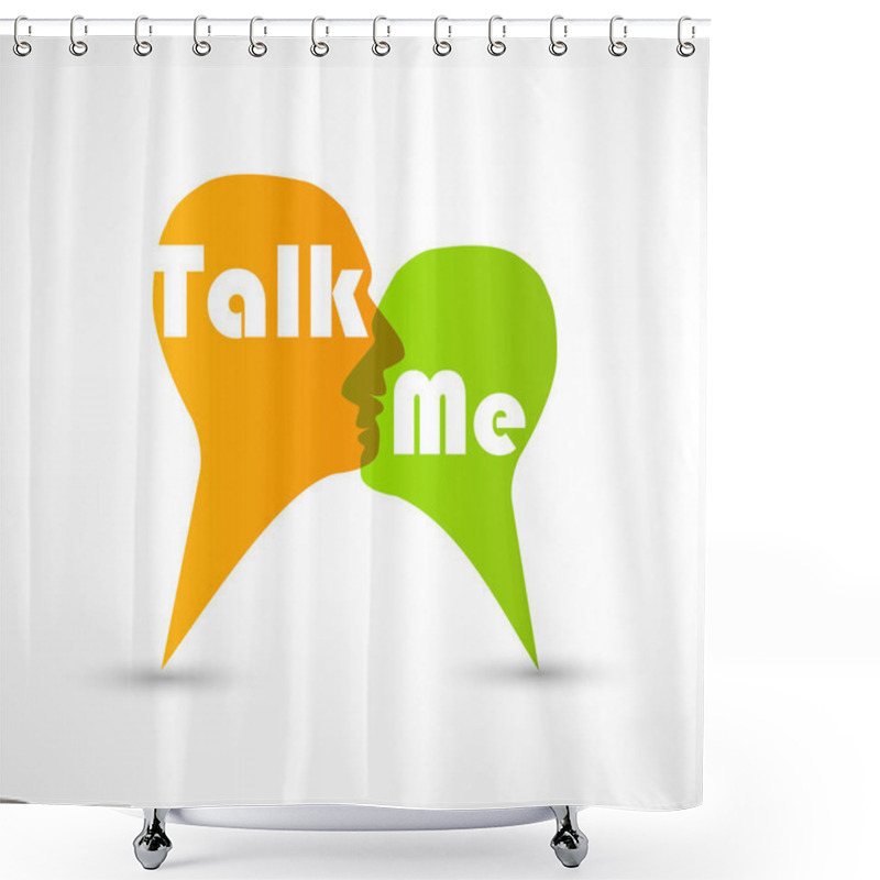 Personality  Talk Me Concept Speech Bubbles Shower Curtains