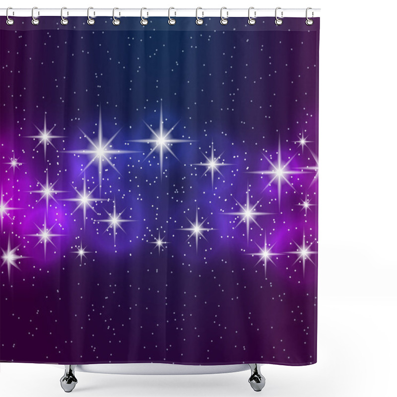 Personality  Stars On The Night Sky Shower Curtains